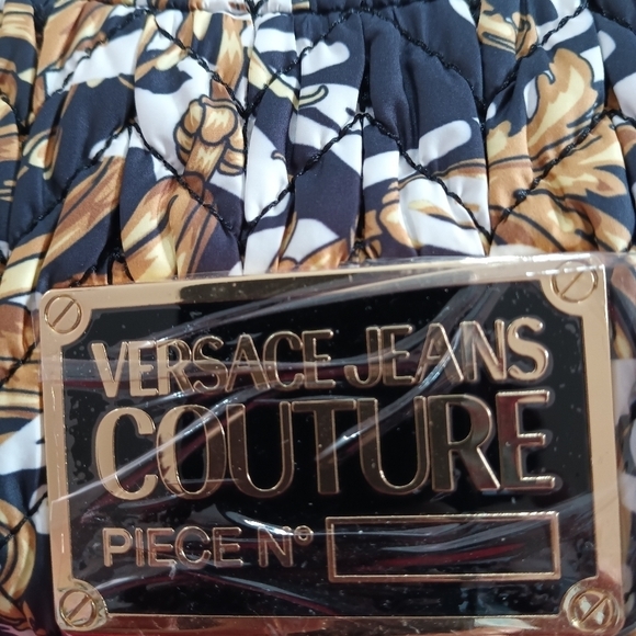 Versace Jeans Couture Quilted Crossbody Bag Gold Chain - Picture 11 of 12